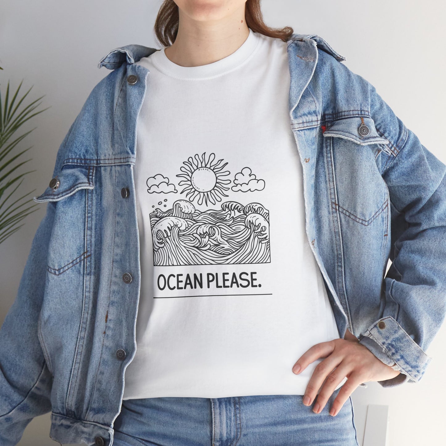 Ocean Please Nature-Inspired Tee – Unisex Beach Camping & Adventure Shirt
