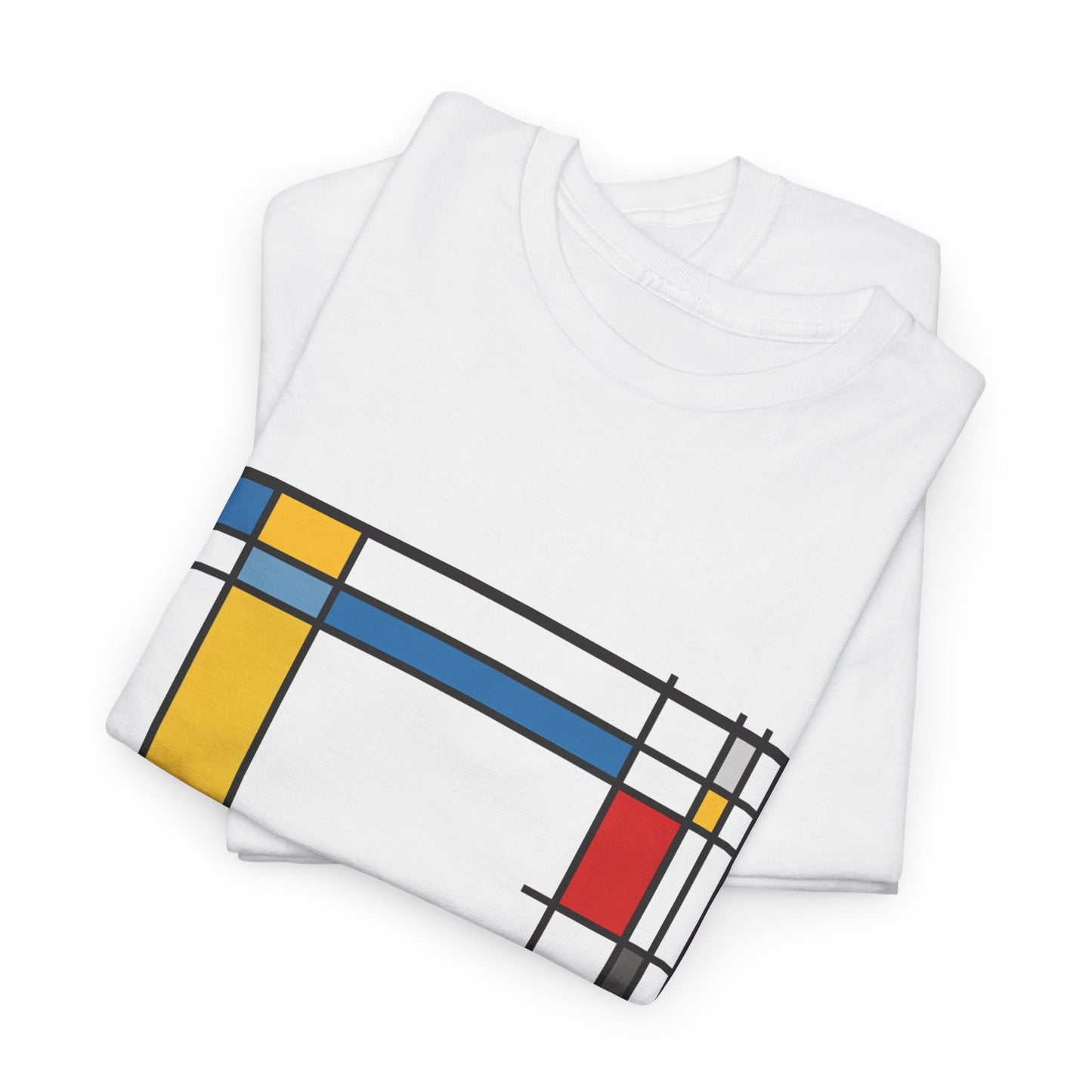 Color Blocked Modern Art T-Shirt – Unisex Mondrian-Inspired Color Block Tee
