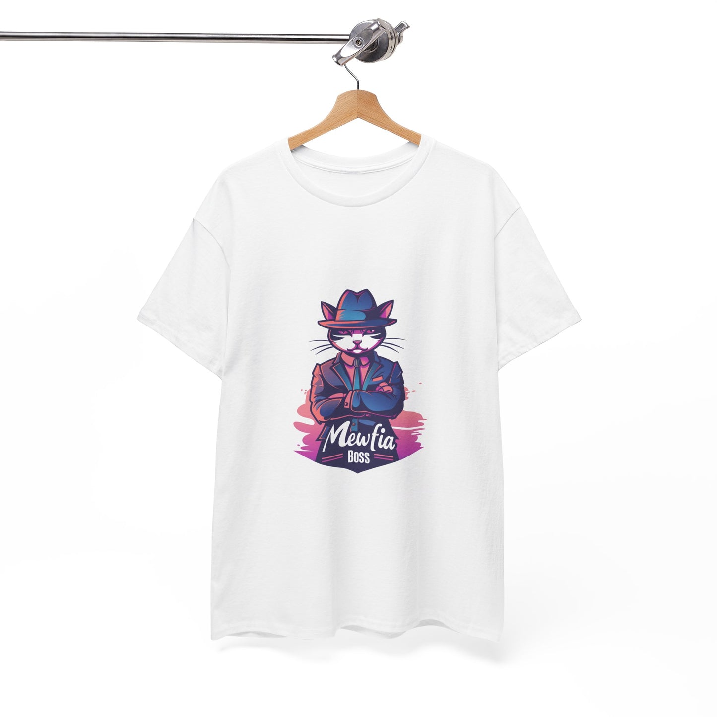 Meowfia Boss Funny Cat T-Shirt – Unisex Mafia Cat Pun Graphic Tee
