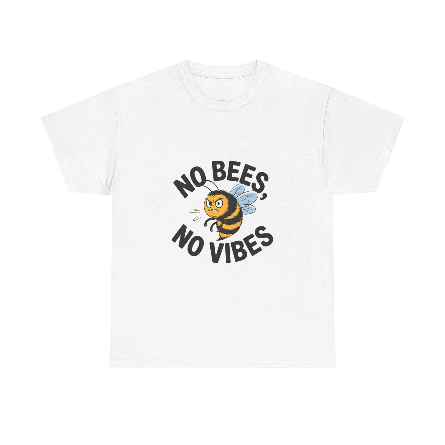 No Bees, No Vibes Unisex Environmental T-Shirt – Save the Bees Climate Tee