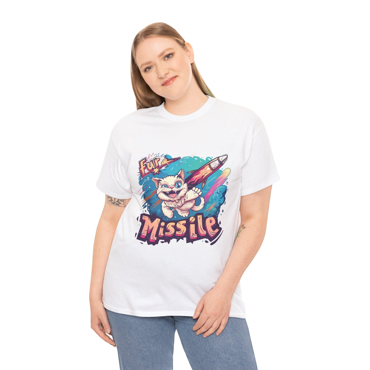 Fur Missile Unisex Cat Owner Tee – Funny Cat Zoomies Graphic T-Shirt