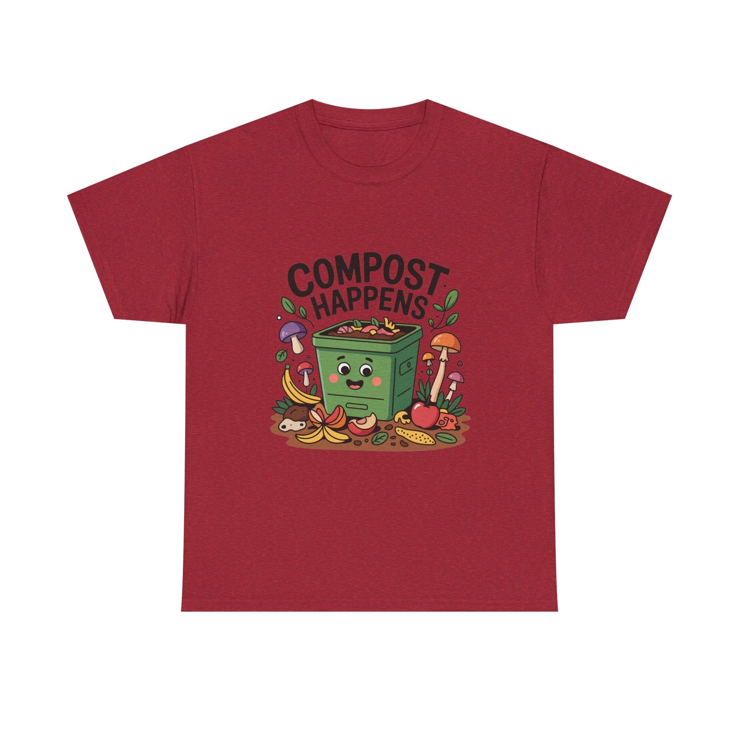 Compost Happens Funny Environmental T-Shirt – Unisex Eco-Friendly Lifestyle Tee