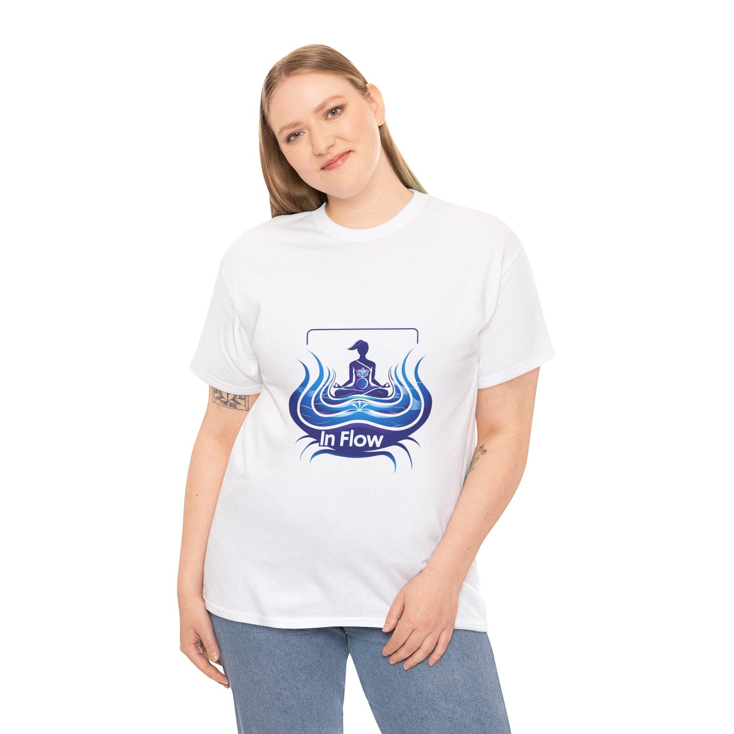 In Flow Mindfulness & Yoga Tee for Women – Peaceful Lifestyle Graphic T-Shirt