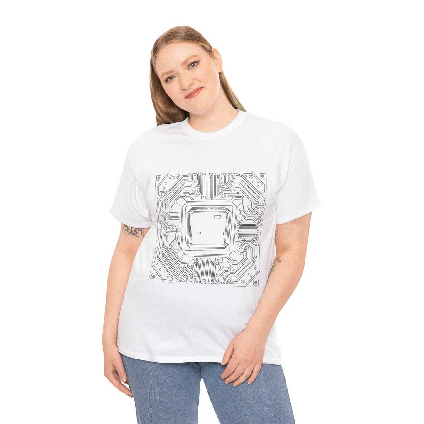 Neon CPU Core Unisex Tech T-Shirt – Programmer Chipset Graphic Tee