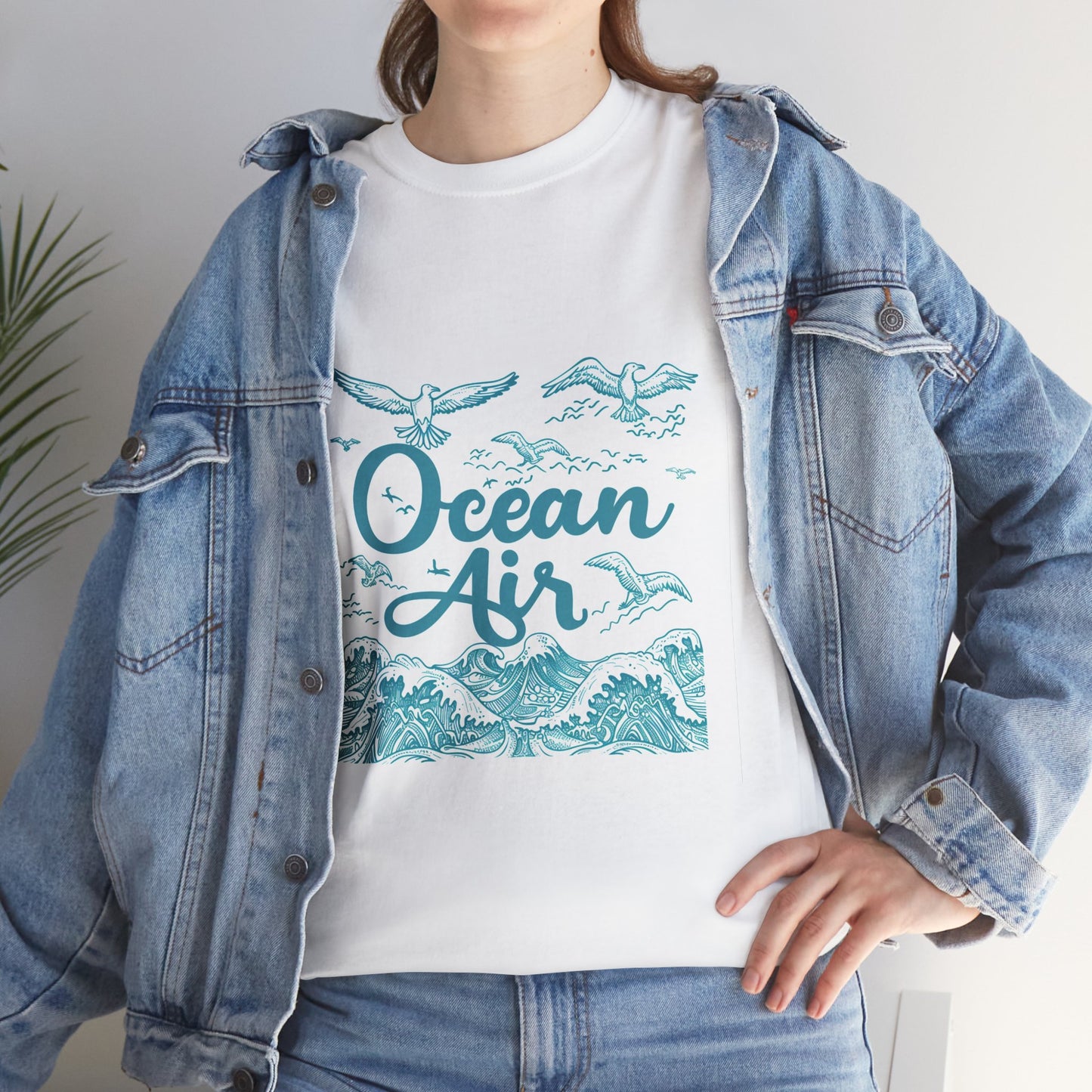 Ocean Air Women's Summer Ocean Breeze T-Shirt – Beach Vacation Graphic Tee