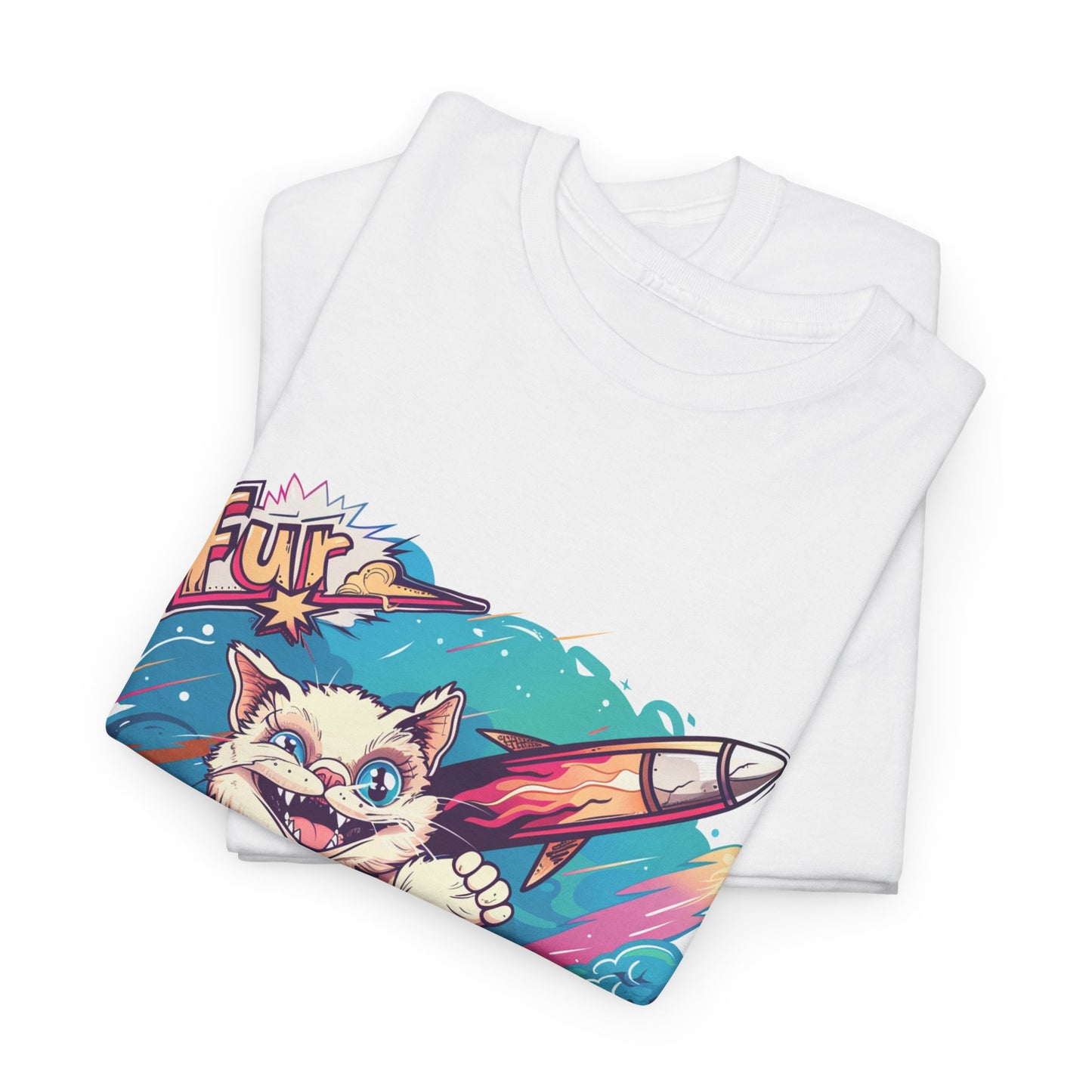 Fur Missile Unisex Cat Owner Tee – Funny Cat Zoomies Graphic T-Shirt