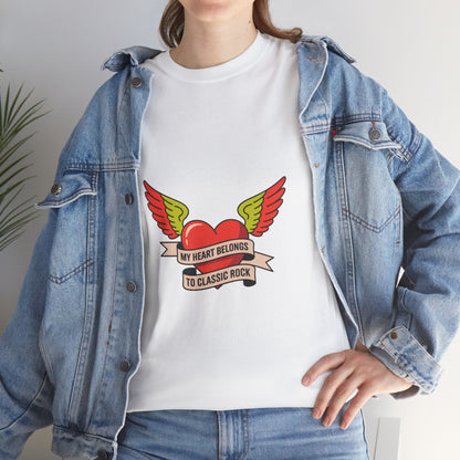 My Heart Belongs to Classic Rock T-Shirt – Unisex Guitar Music Fan Tee