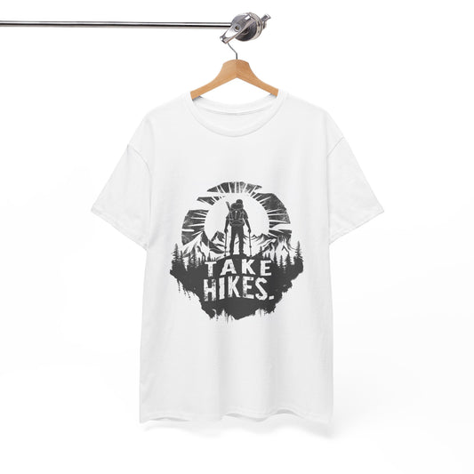 Take Hikes Unisex Hiking Tee – Nature Trail Graphic T-Shirt for Outdoorsy Souls