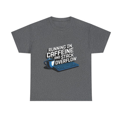 Running on Caffeine & Stack Overflow T-Shirt – Unisex Developer Humor Tee