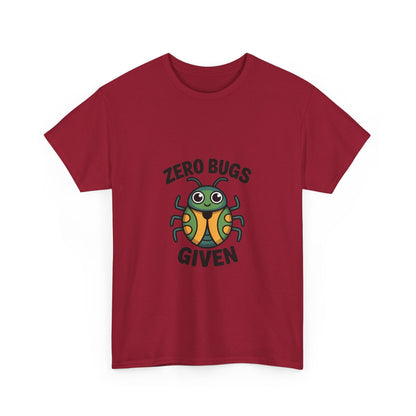 Zero Bugs Given Funny Coding T-Shirt – Unisex Developer Humor Tee