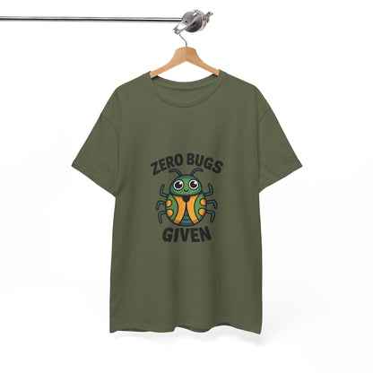 Zero Bugs Given Funny Coding T-Shirt – Unisex Developer Humor Tee