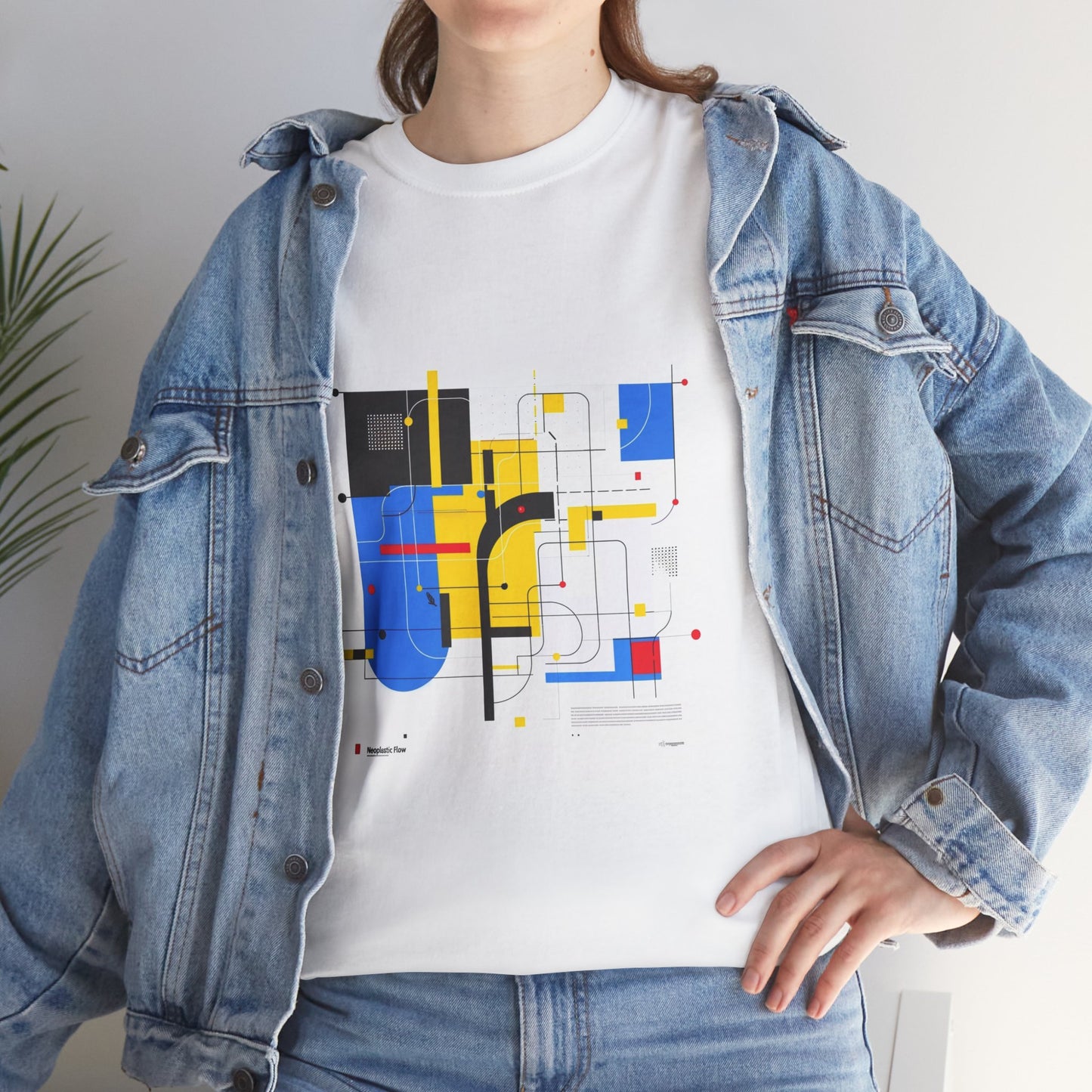 Neoplastic Flow Mondrian Style Graphic Tee – Unisex Abstract Art T-Shirt