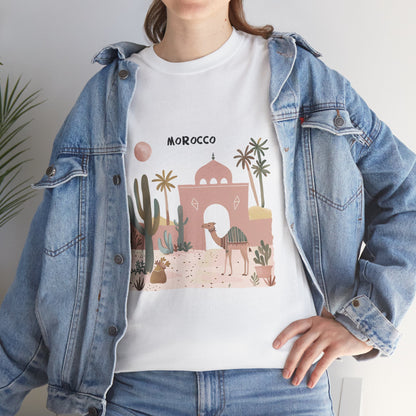 Desert Days Morocco Unisex Travel Tee – City & Sahara Adventure Shirt
