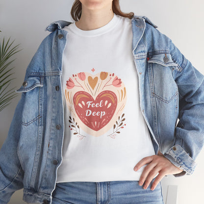 Feel Deep Mindfulness & Emotional Wellness T-Shirt for Women – Yoga Inspired Tee