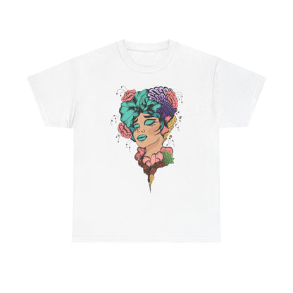 Floral Hair, Don’t Care Women's Summer Vacation Tee – Beach Lifestyle Graphic Shirt