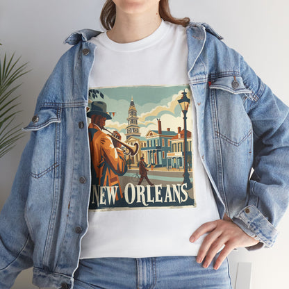 New Orleans Beat Unisex Travel T-Shirt – City Music Vibes Graphic Tee