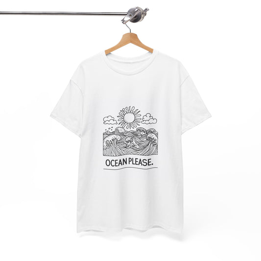 Ocean Please Nature-Inspired Tee – Unisex Beach Camping & Adventure Shirt