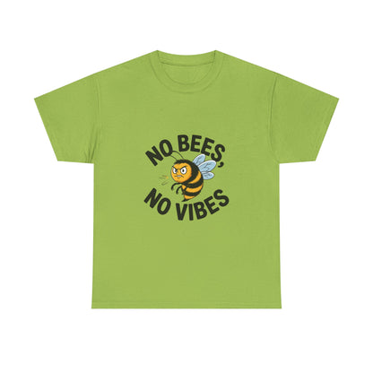 No Bees, No Vibes Unisex Environmental T-Shirt – Save the Bees Climate Tee