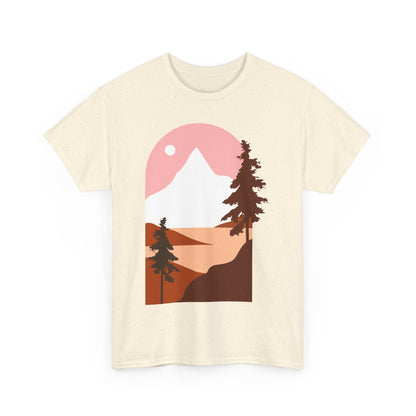 Misty Pines & Chill Vibes Nature Lover T-Shirt – Unisex Eco-Friendly Forest Tee