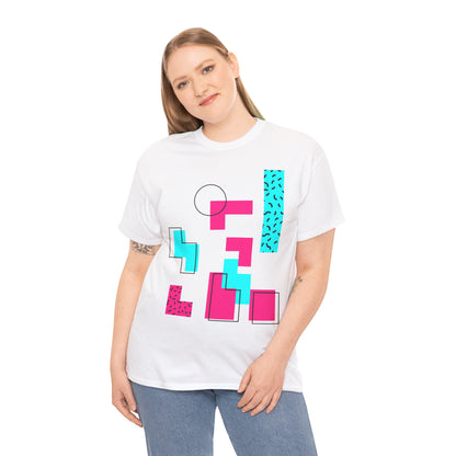 Bricks Falling Unisex 80s Gamer Tee – Retro Block Puzzle Graphic T-Shirt