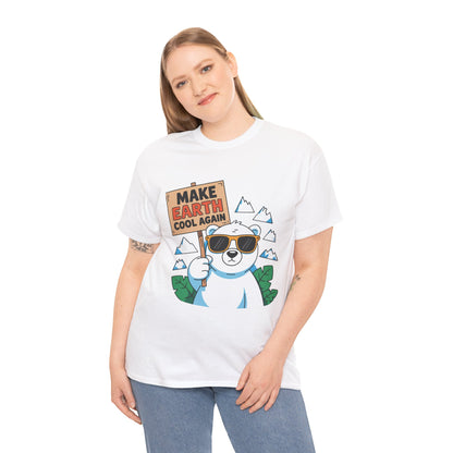 Make Earth Cool Again Climate Action T-Shirt – Unisex Environmental Awareness Tee