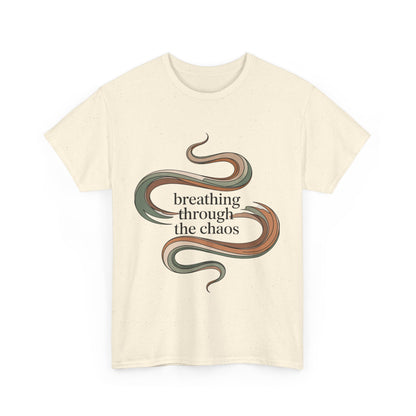 Breathing Through the Chaos Mindfulness Tee – Women's Yoga Calmness T-Shirt