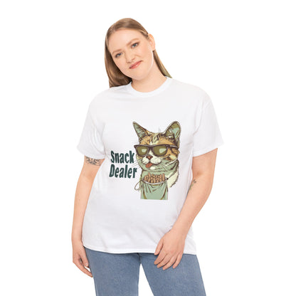 Snack Dealer Unisex Cat Owner Tee – Funny Treat Giver Graphic T-Shirt