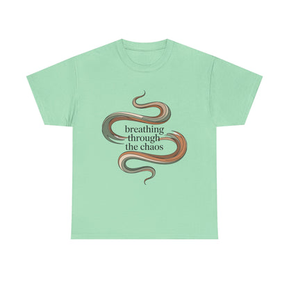 Breathing Through the Chaos Mindfulness Tee – Women's Yoga Calmness T-Shirt