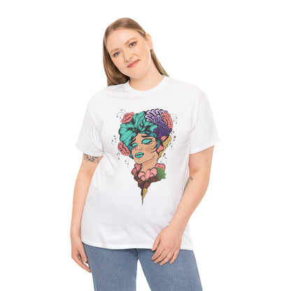 Floral Hair, Don’t Care Women's Summer Vacation Tee – Beach Lifestyle Graphic Shirt