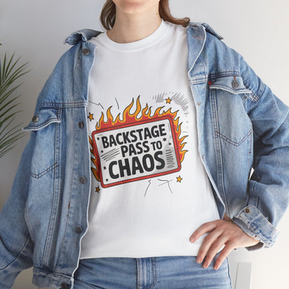 Backstage Pass to Chaos Rock Band T-Shirt – Unisex Guitar Music Tee
