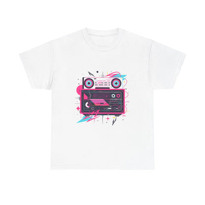 Boom Box 80s Music Lover Tee – Unisex Retro Cassette Player T-Shirt