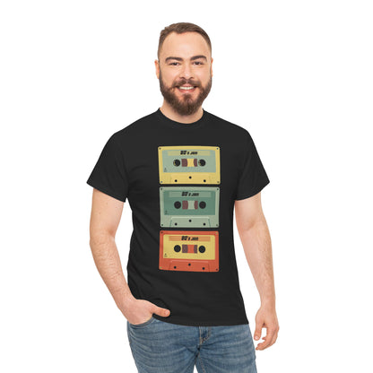 Retro Cassette Chaos Unisex 80s Music T-Shirt – Vintage Tape Graphic Tee