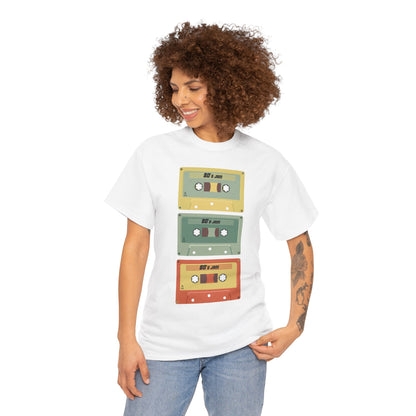 Retro Cassette Chaos Unisex 80s Music T-Shirt – Vintage Tape Graphic Tee