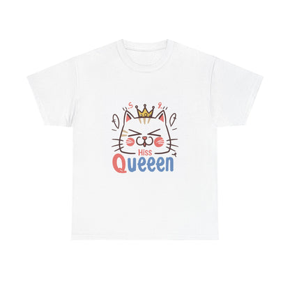 Hiss Queen Funny Cat T-Shirt – Unisex Pun Tee for Cat Lovers