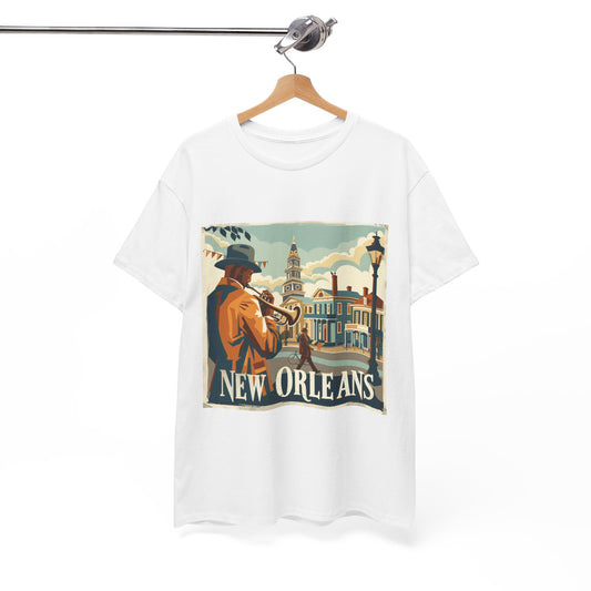New Orleans Beat Unisex Travel T-Shirt – City Music Vibes Graphic Tee