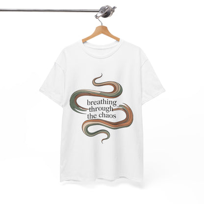 Breathing Through the Chaos Mindfulness Tee – Women's Yoga Calmness T-Shirt