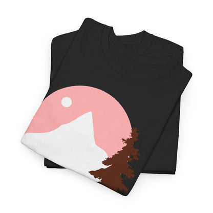 Misty Pines & Chill Vibes Nature Lover T-Shirt – Unisex Eco-Friendly Forest Tee
