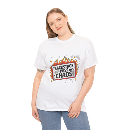 Backstage Pass to Chaos Rock Band T-Shirt – Unisex Guitar Music Tee