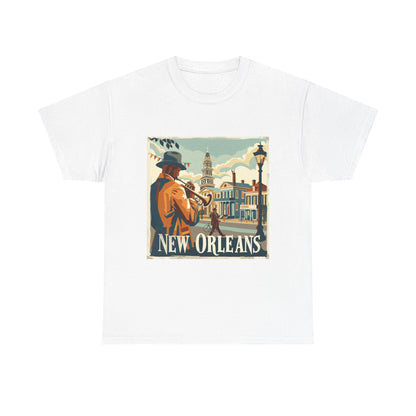 New Orleans Beat Unisex Travel T-Shirt – City Music Vibes Graphic Tee