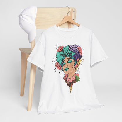 Floral Hair, Don’t Care Women's Summer Vacation Tee – Beach Lifestyle Graphic Shirt