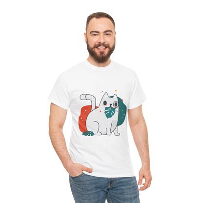 Leaf It to Me Funny Plant & Cat Tee – Unisex Green Thumb Cat Lover Shirt