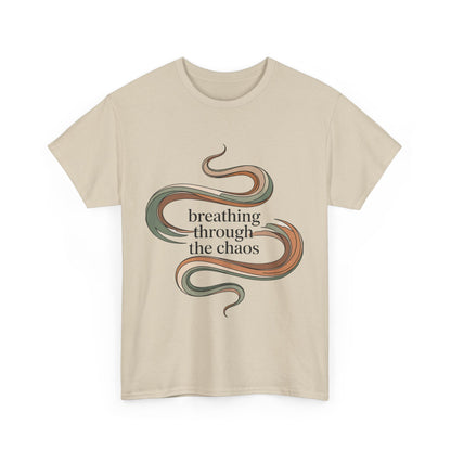 Breathing Through the Chaos Mindfulness Tee – Women's Yoga Calmness T-Shirt