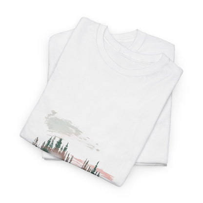 Moody Forest Mornings Unisex Nature Tee – Forest Hiking & Camping Shirt