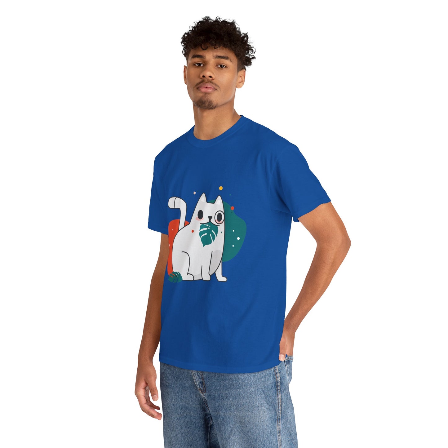 Leaf It to Me Funny Plant & Cat Tee – Unisex Green Thumb Cat Lover Shirt