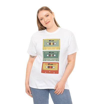 Retro Cassette Chaos Unisex 80s Music T-Shirt – Vintage Tape Graphic Tee