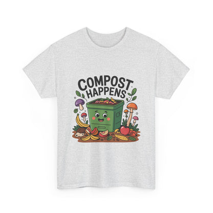 Compost Happens Funny Environmental T-Shirt – Unisex Eco-Friendly Lifestyle Tee