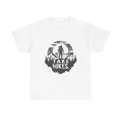Take Hikes Unisex Hiking Tee – Nature Trail Graphic T-Shirt for Outdoorsy Souls