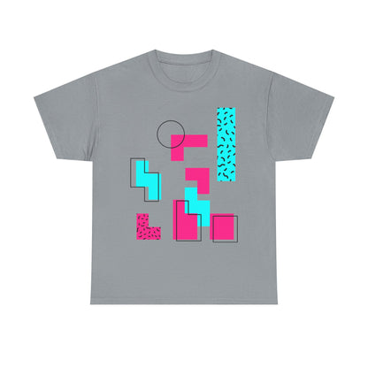 Bricks Falling Unisex 80s Gamer Tee – Retro Block Puzzle Graphic T-Shirt