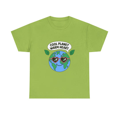 Cool Planet, Warm Heart Climate-Friendly T-Shirt – Unisex Save the Planet Tee