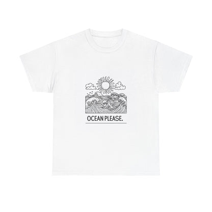 Ocean Please Nature-Inspired Tee – Unisex Beach Camping & Adventure Shirt